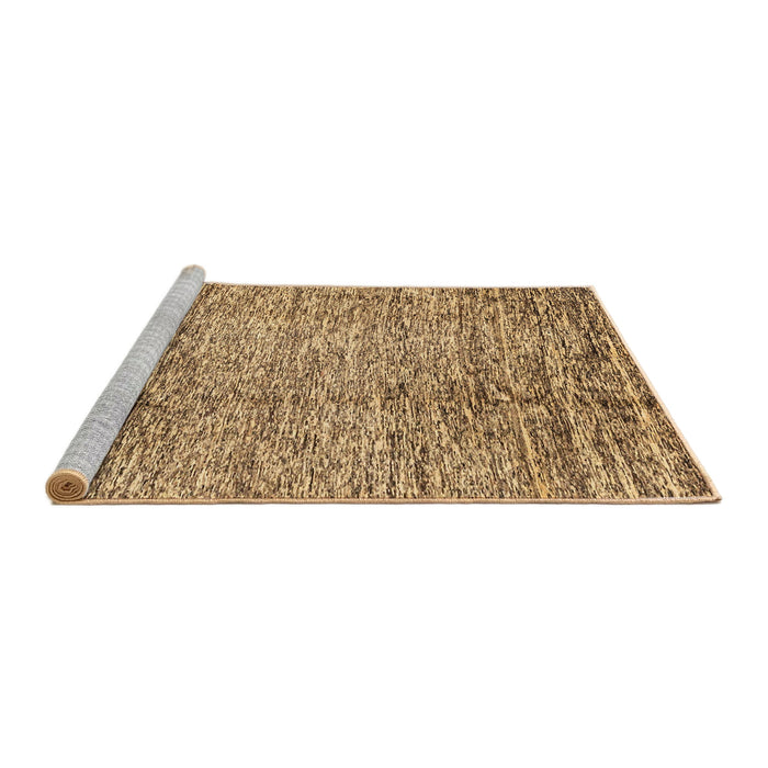 Sideview of Machine Washable Abstract Saddle Brown Rug, wshabs3287