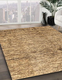 Abstract Saddle Brown Modern Rug, abs3287