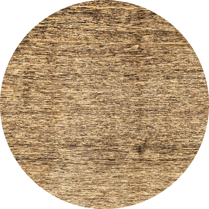 Round Machine Washable Abstract Saddle Brown Rug, wshabs3287