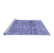 Sideview of Machine Washable Abstract Blue Modern Rug, wshabs3287blu