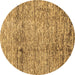 Round Abstract Brown Modern Rug, abs3287brn