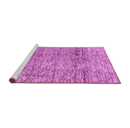 Sideview of Machine Washable Abstract Purple Modern Area Rugs, wshabs3287pur