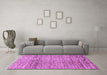 Machine Washable Abstract Purple Modern Area Rugs in a Living Room, wshabs3287pur