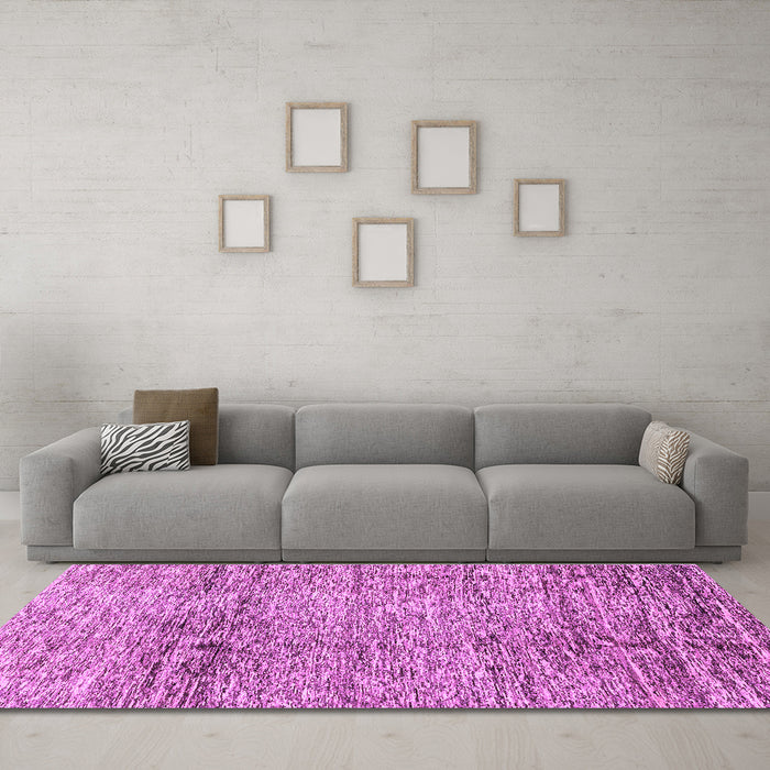 Machine Washable Abstract Purple Modern Area Rugs in a Living Room, wshabs3287pur