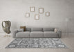 Machine Washable Oriental Gray Traditional Rug in a Living Room,, wshabs3288gry