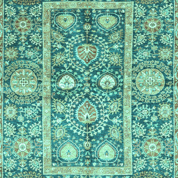 Machine Washable Oriental Turquoise Traditional Area Rugs, wshabs3288turq