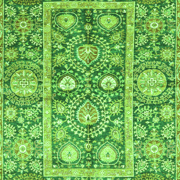 Machine Washable Oriental Green Traditional Area Rugs, wshabs3288grn
