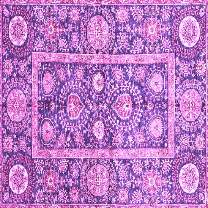 Square Machine Washable Oriental Purple Traditional Area Rugs, wshabs3288pur