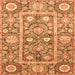 Square Oriental Orange Traditional Rug, abs3288org