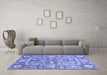 Machine Washable Oriental Blue Traditional Rug in a Living Room, wshabs3288blu