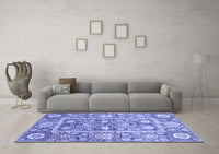 Machine Washable Oriental Blue Traditional Rug, wshabs3288blu