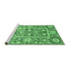 Sideview of Machine Washable Oriental Emerald Green Traditional Area Rugs, wshabs3288emgrn