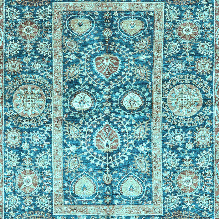 Machine Washable Oriental Light Blue Traditional Rug, wshabs3288lblu