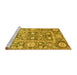 Sideview of Machine Washable Oriental Yellow Traditional Rug, wshabs3288yw