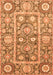 Machine Washable Oriental Orange Traditional Area Rugs, wshabs3288org