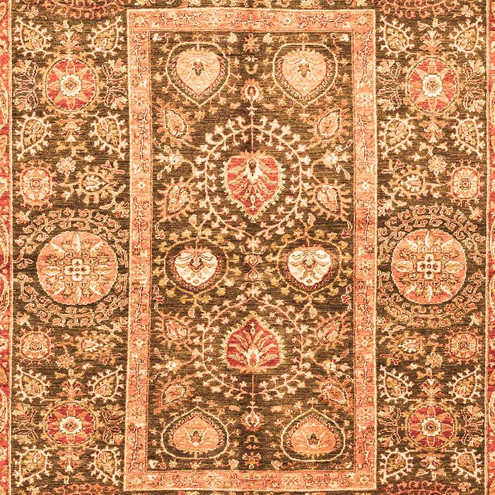 Machine Washable Oriental Orange Traditional Area Rugs, wshabs3288org
