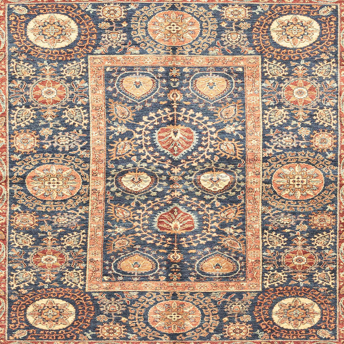 Square Abstract Yellow Oriental Rug, abs3288