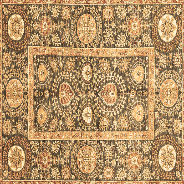 Square Machine Washable Oriental Brown Traditional Rug, wshabs3288brn