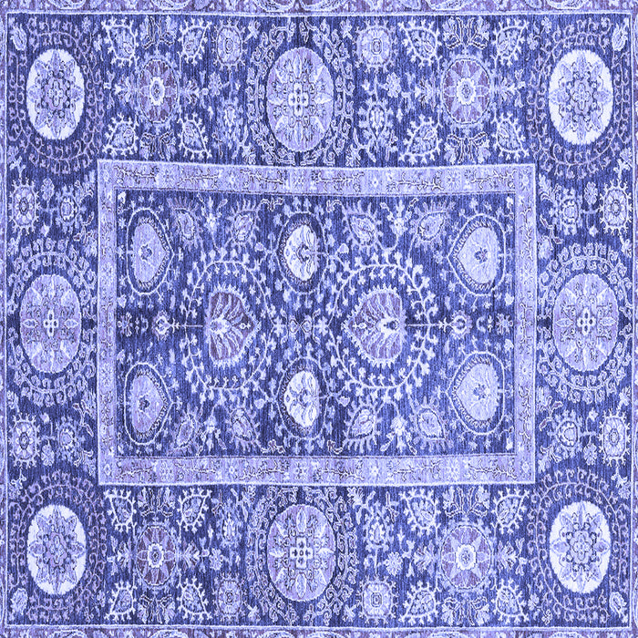 Square Machine Washable Oriental Blue Traditional Rug, wshabs3288blu
