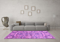 Machine Washable Oriental Purple Traditional Rug, wshabs3288pur