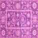 Square Oriental Pink Traditional Rug, abs3288pnk