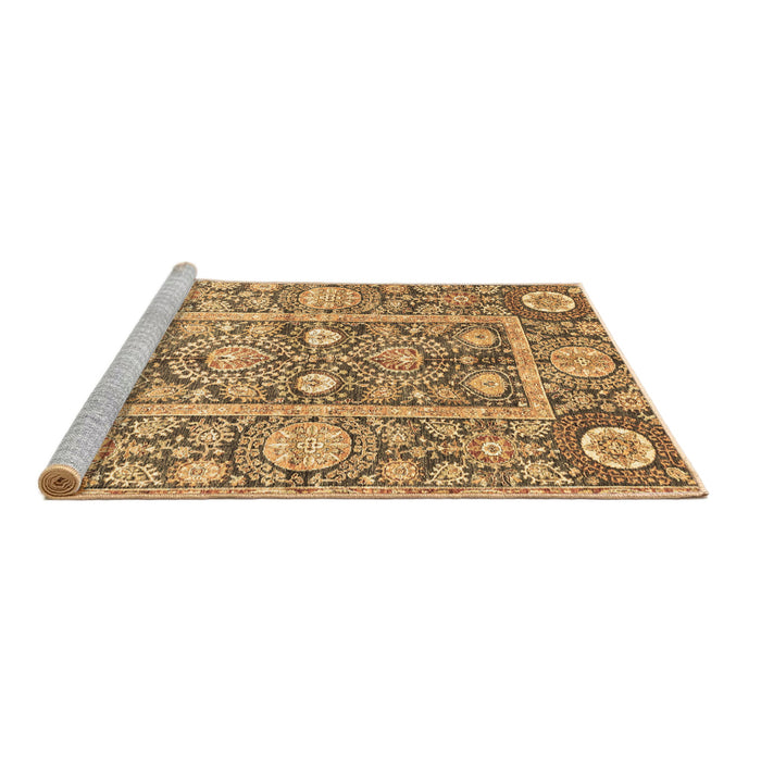 Sideview of Machine Washable Oriental Brown Traditional Rug, wshabs3288brn