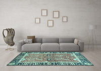 Machine Washable Abstract Light Blue Modern Rug, wshabs3289lblu