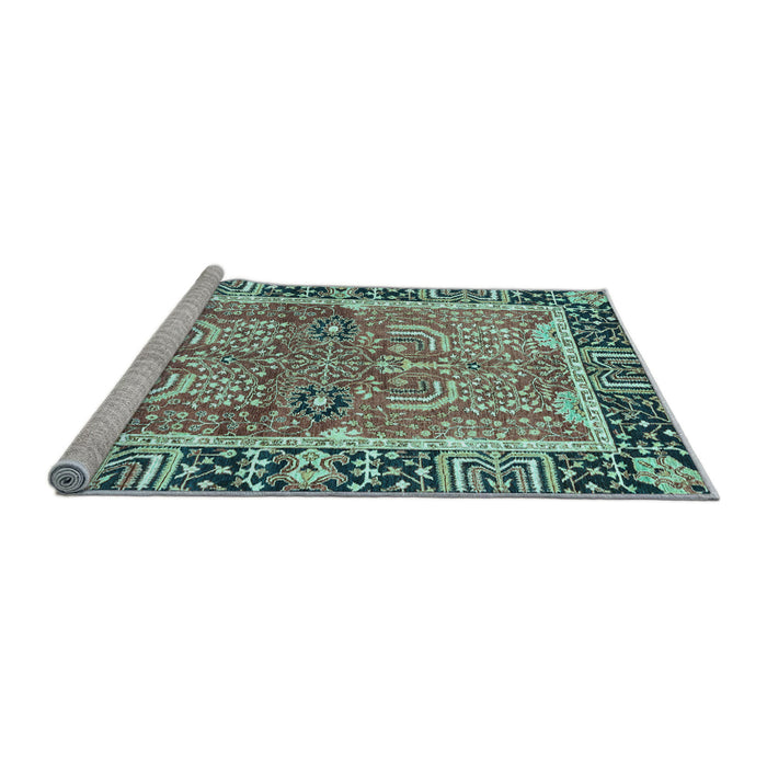 Sideview of Machine Washable Abstract Light Blue Modern Rug, wshabs3289lblu