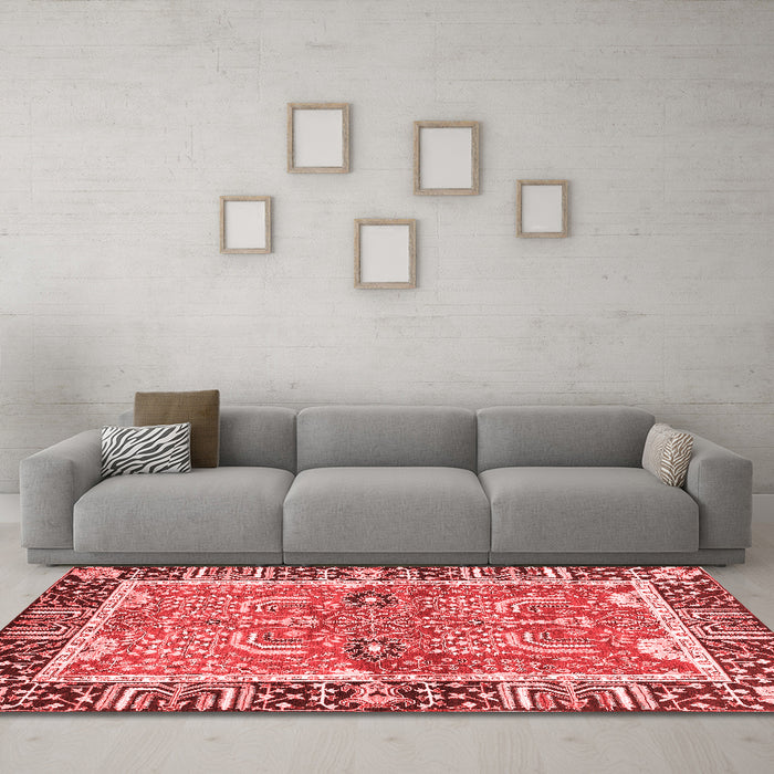 Modern Red Washable Rugs