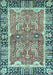 Abstract Light Blue Modern Rug, abs3289lblu