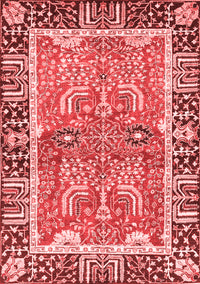 Abstract Red Modern Rug, abs3289red