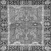 Square Abstract Gray Modern Rug, abs3289gry