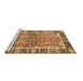 Sideview of Machine Washable Abstract Brown Modern Rug, wshabs3289brn