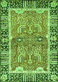 Abstract Green Modern Rug, abs3289grn