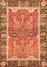 Machine Washable Abstract Orange Modern Area Rugs, wshabs3289org