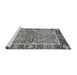 Sideview of Machine Washable Abstract Gray Modern Rug, wshabs3289gry