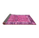 Sideview of Abstract Pink Modern Rug, abs3289pnk