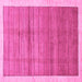 Square Abstract Pink Modern Rug, abs328pnk