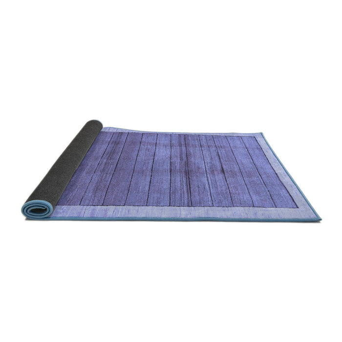 Sideview of Abstract Blue Modern Rug, abs328blu
