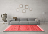 Machine Washable Abstract Red Modern Rug, wshabs328red