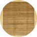 Round Abstract Sedona Brown Modern Rug, abs328