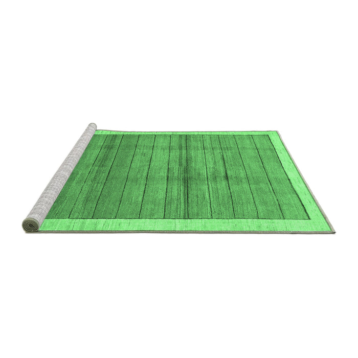 Sideview of Machine Washable Abstract Emerald Green Modern Area Rugs, wshabs328emgrn