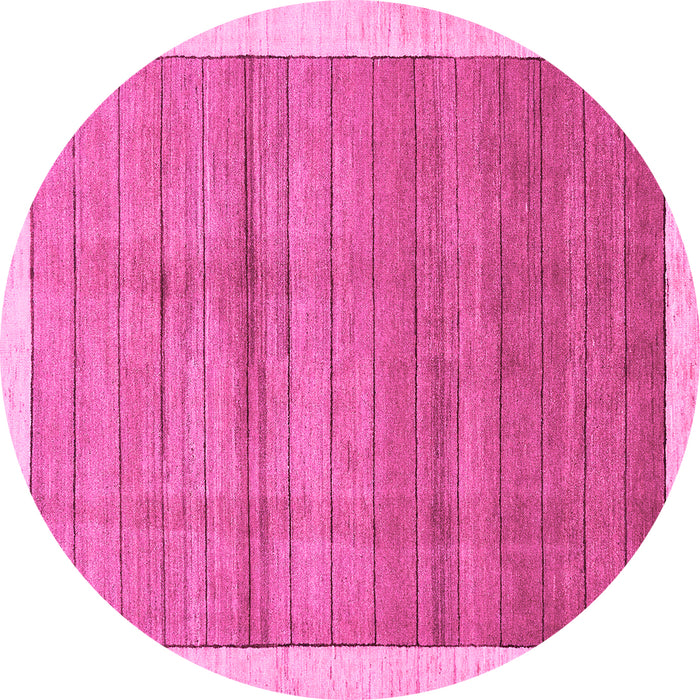 Round Abstract Pink Modern Rug, abs328pnk