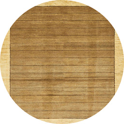 Round Machine Washable Abstract Sedona Brown Rug, wshabs328
