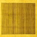 Square Abstract Yellow Modern Rug, abs328yw