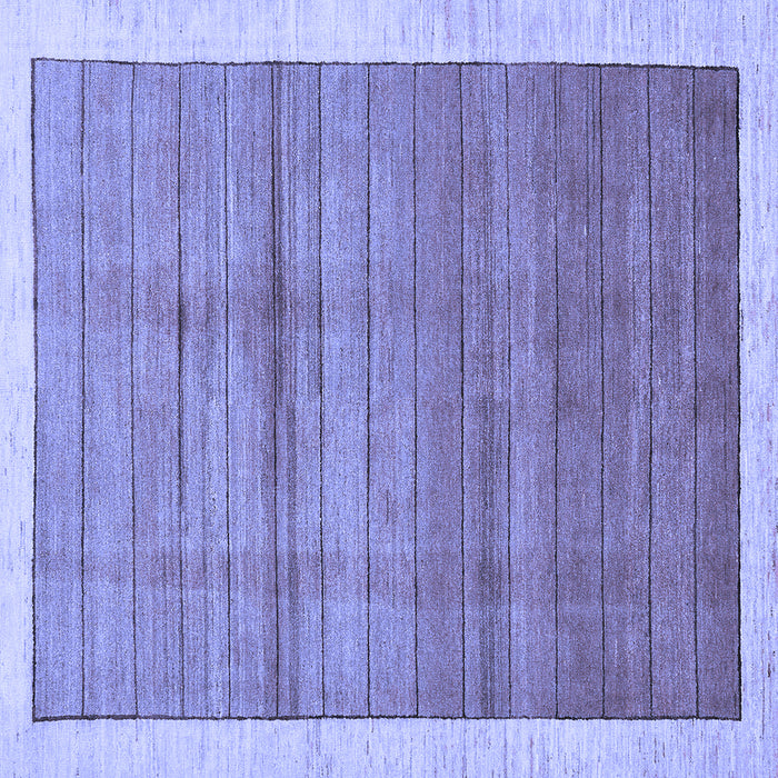 Square Abstract Blue Modern Rug, abs328blu
