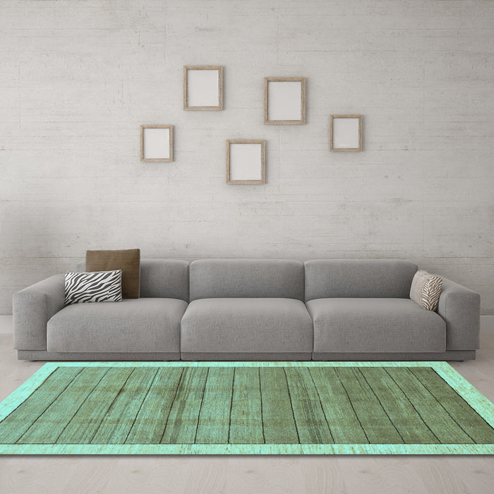 Machine Washable Abstract Light Blue Modern Rug in a Living Room, wshabs328lblu