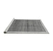 Sideview of Machine Washable Abstract Gray Modern Rug, wshabs328gry