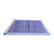 Sideview of Machine Washable Abstract Blue Modern Rug, wshabs328blu