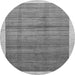 Round Abstract Gray Modern Rug, abs328gry